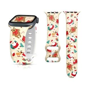 Christmas Watch Band Christmas Replacement Silicone Wrist Band Strap Apple Watch